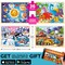 QUOKKA 4SET Puzzles for Kids Ages 4-6 - 36 Pcs Wooden Realistic Montessori Toddler Puzzles Ages 3-5 - Animals Dinosaurs Learning Games for Boys and Girls 4-8 Year Olds